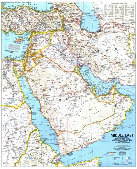 Mapy National Geographic. 539 map. Wysoka jakość - Middle East 1991.jpg