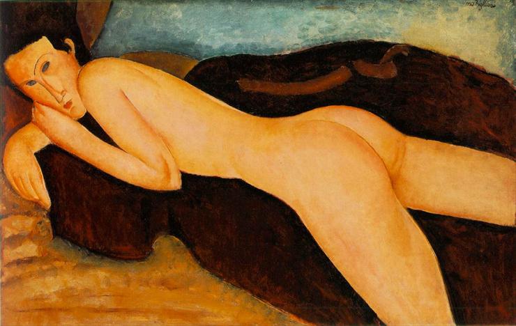 Modigliani - modigliani - reclining nude from the back.jpg