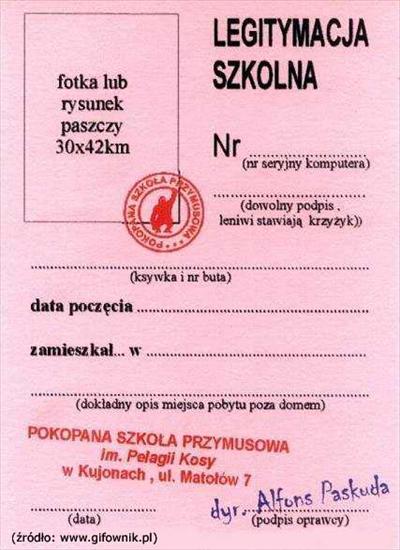 Śmieszne Dyplomy - legitymacja szkolna_przod.jpg