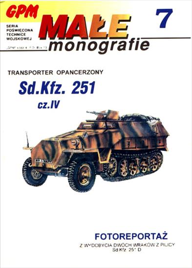 Książki o uzbrojeniu2 - KU-Rogowski W.-Transporter opancerzony Sd.Kfz 251,v.4.jpg